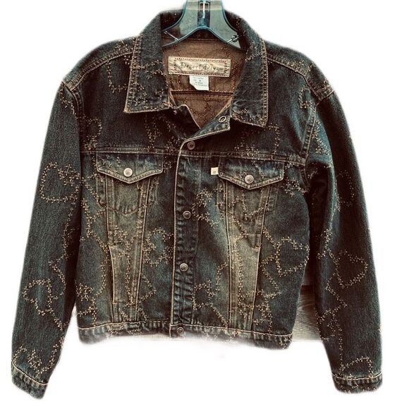 Vintage 80’s Dessert Diva by Sherry Holt size Medium dark wash denim jacket - Picture 1 of 8